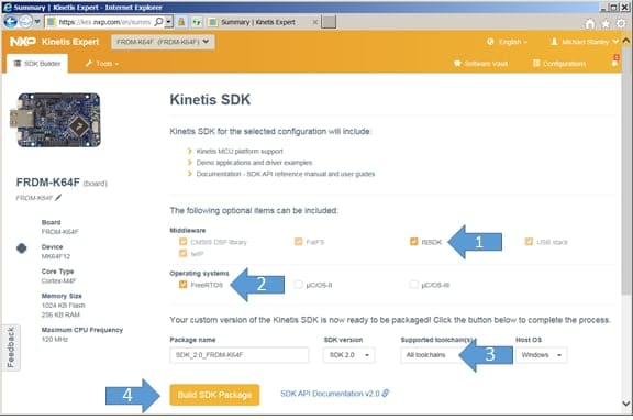 Configure options shown above