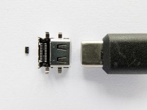 USB Type C connector supplied with courtesy of Foxconn Interconnect Technology 
