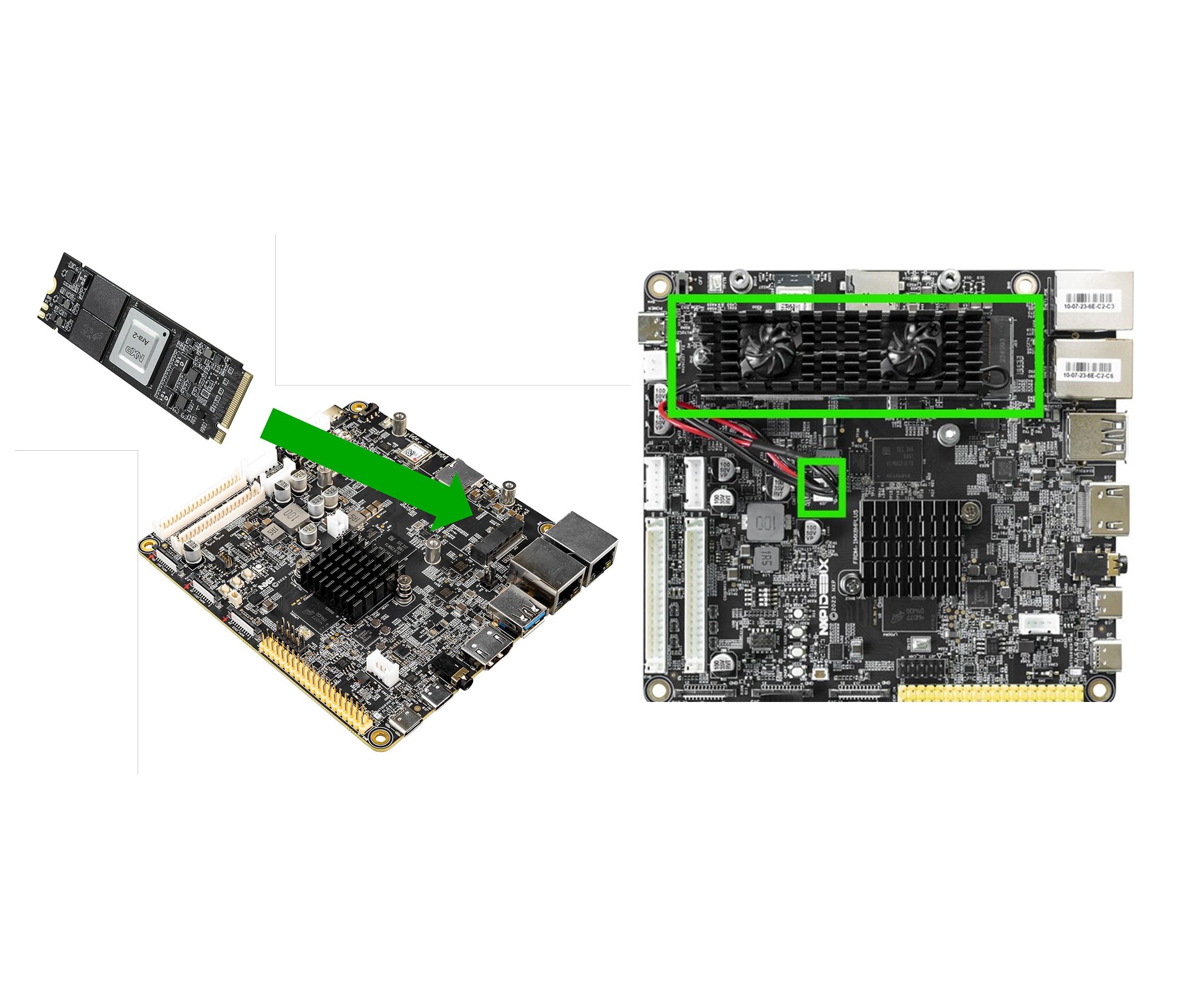 Connect the Ara240 to the FRDM i.MX 8M Plus board