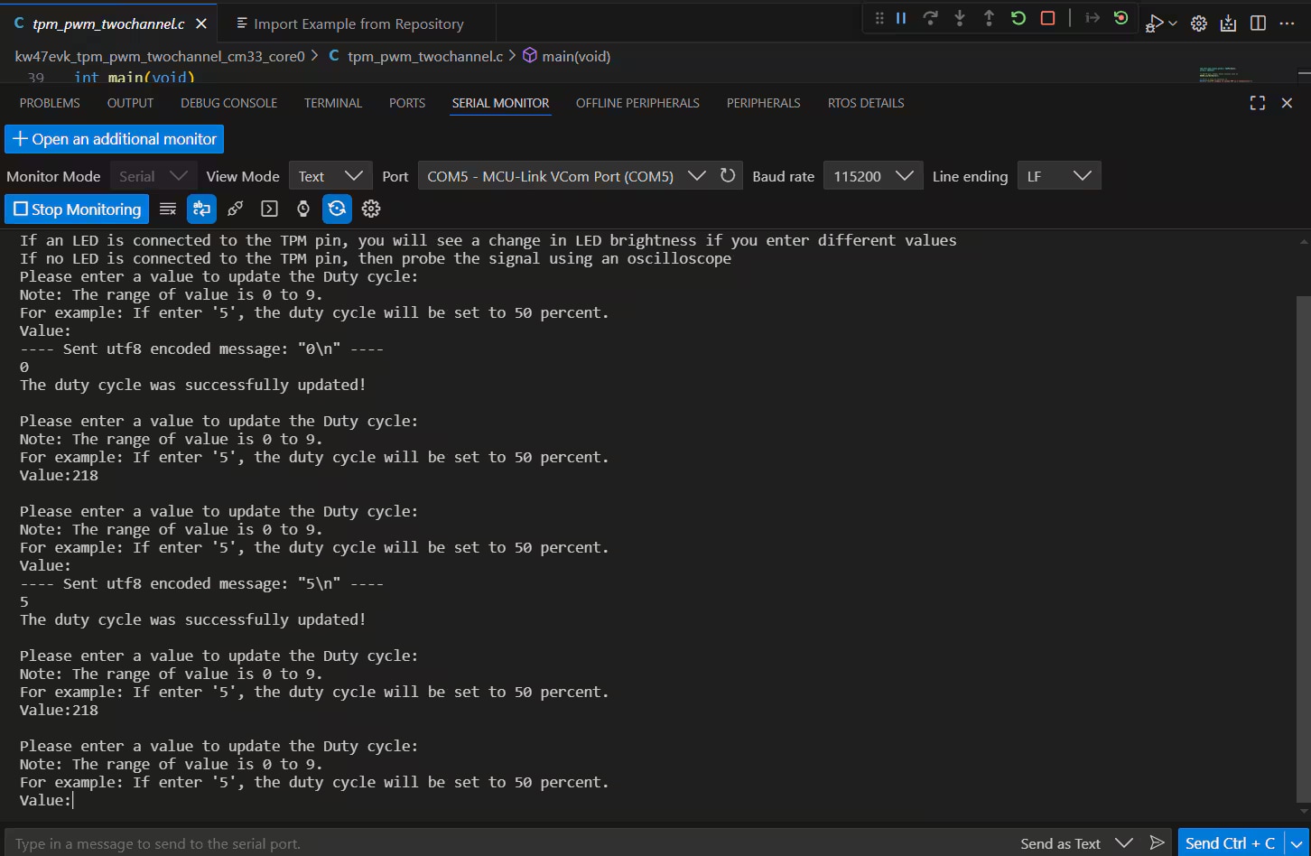 Getting Started with FRDM-MCXW72 Step 4.8