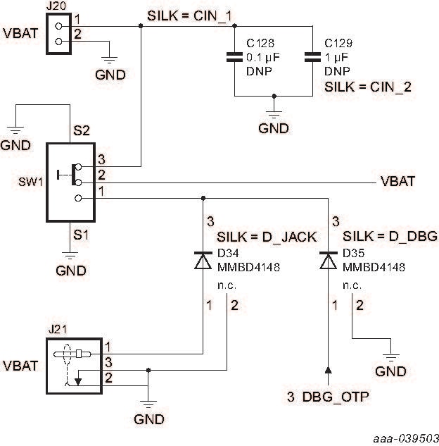 Figure 2. VBAT Connectors Schematic
