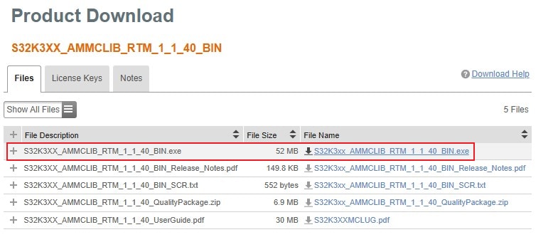 Get AMMCLib for S32K3