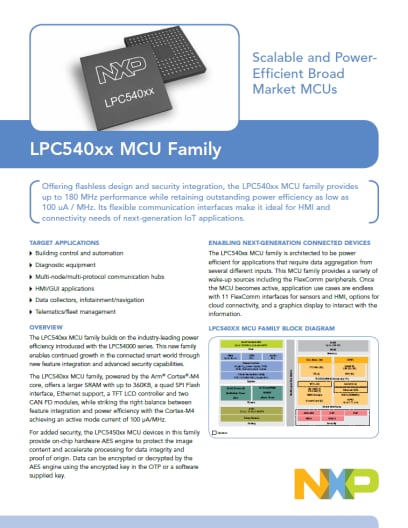 LPC540xx MCUファミリ