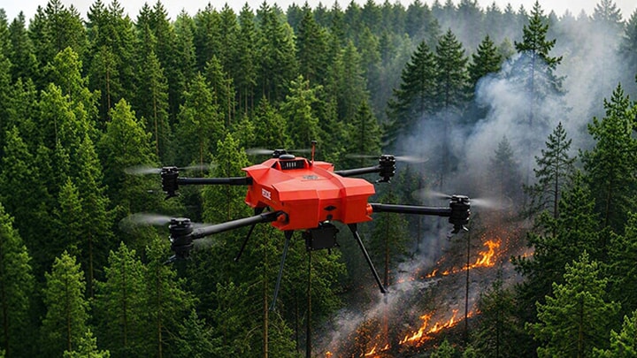 スマートなコネクテッド・ドローンが山火事対策に貢献のバナー