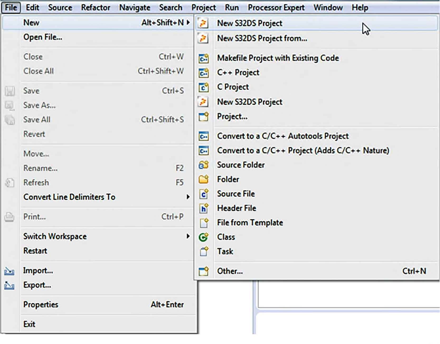 Figure 5. New S32DS Project Wizard