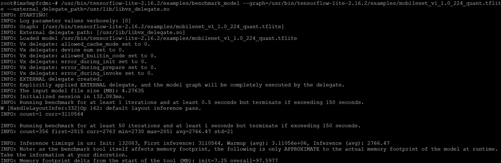 Figure 16. FRDM-IMX8MPLUS Model Inference
