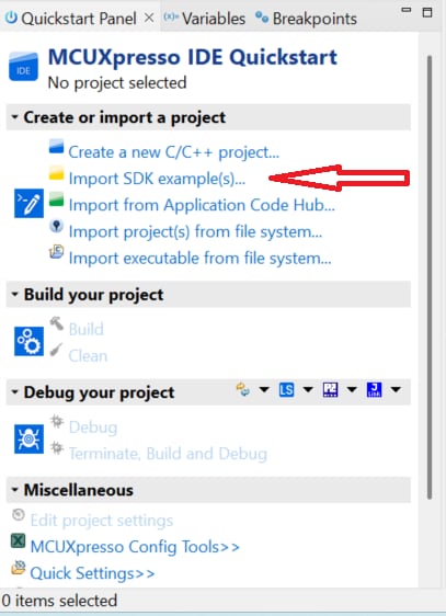 Build and flash application using MCUXpresso IDE - step 12