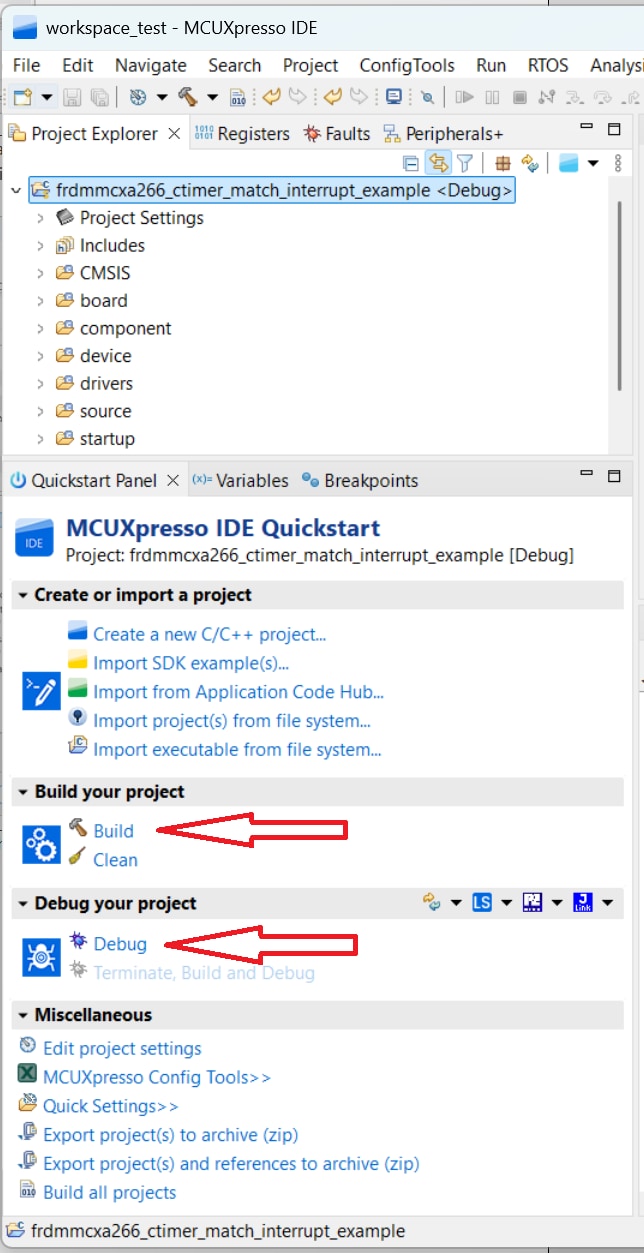 Clone an Example Project from MCUXpresso IDE -step 3