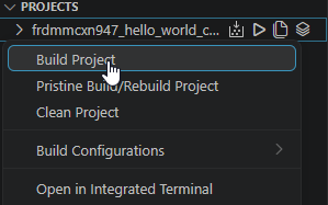 GS-FRDM-MCXN947 - MCUX VS Code: Build & Flash - Step 9