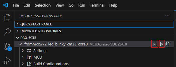 Clone an example project from MCUXpresso IDE - step 4