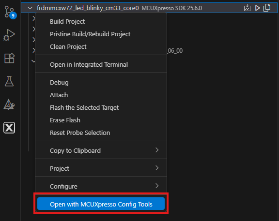 Use MCUXpresso IDE Pins Tools - step 1