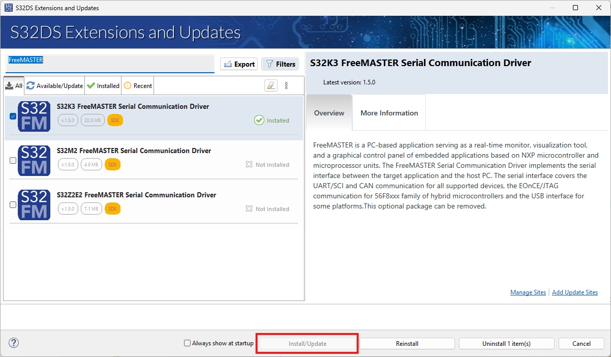 SDK Install Drivers