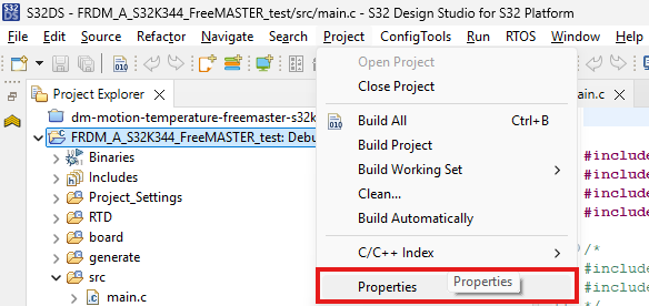 SDK Project Properties