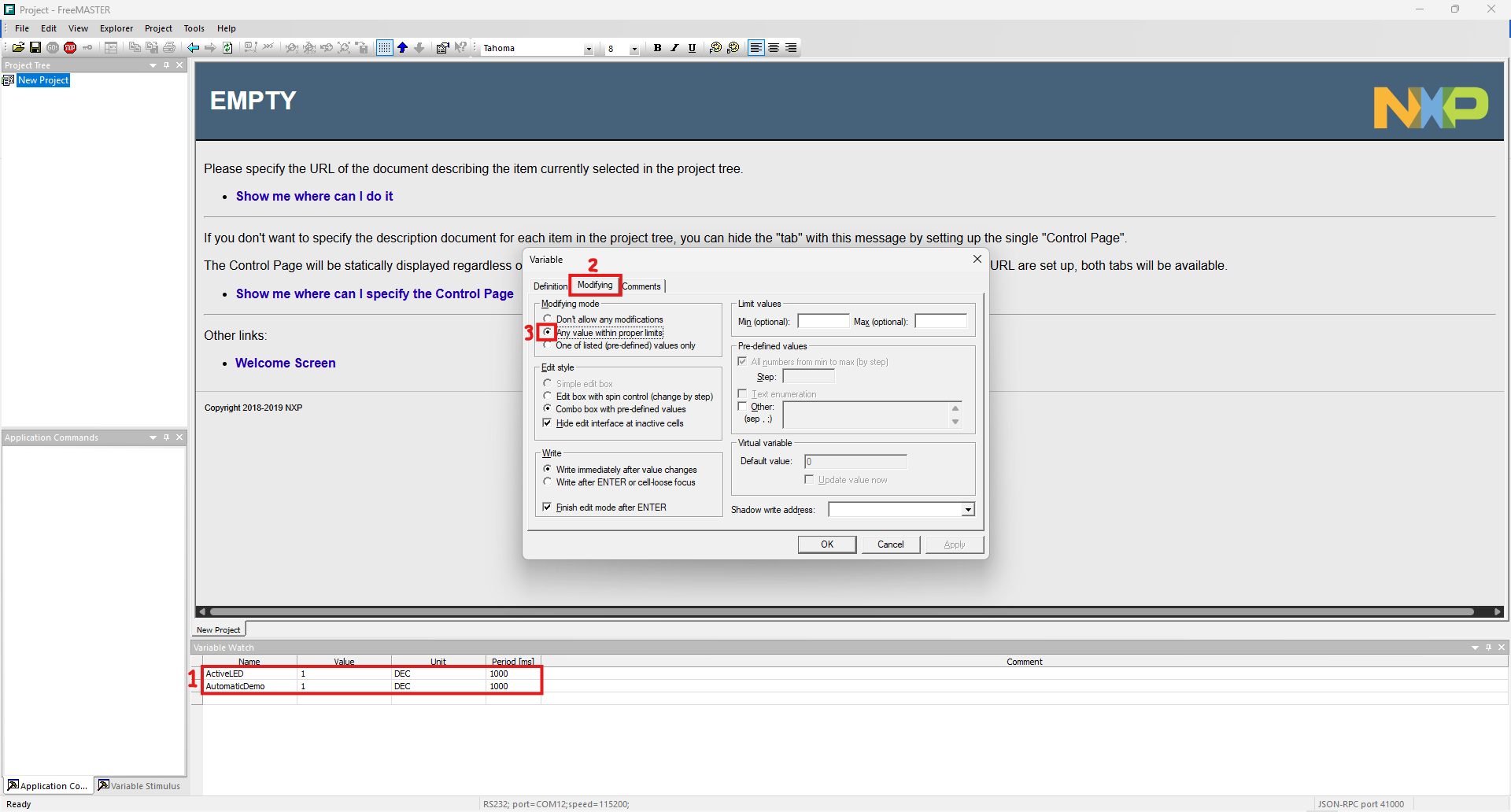 FM Modify Variables