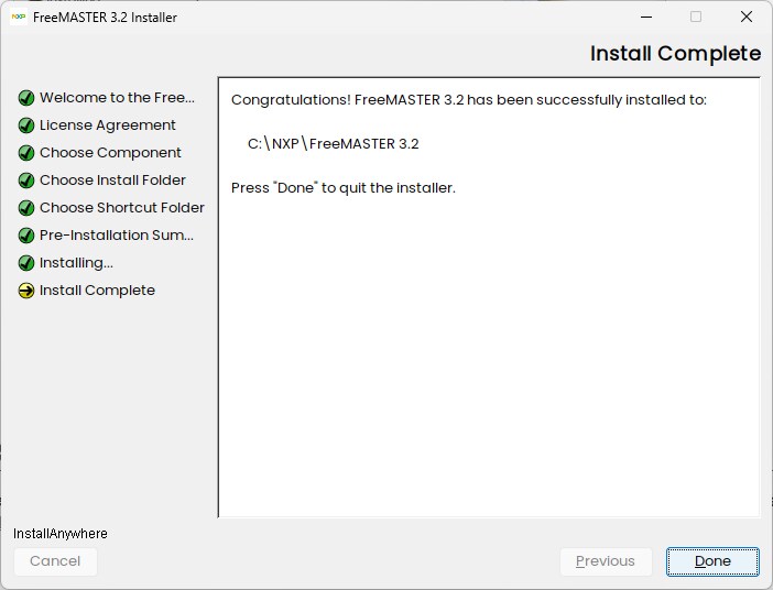 Install Complete