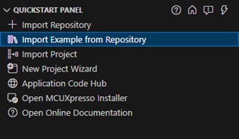 MCUX VS Code import example - step 2
