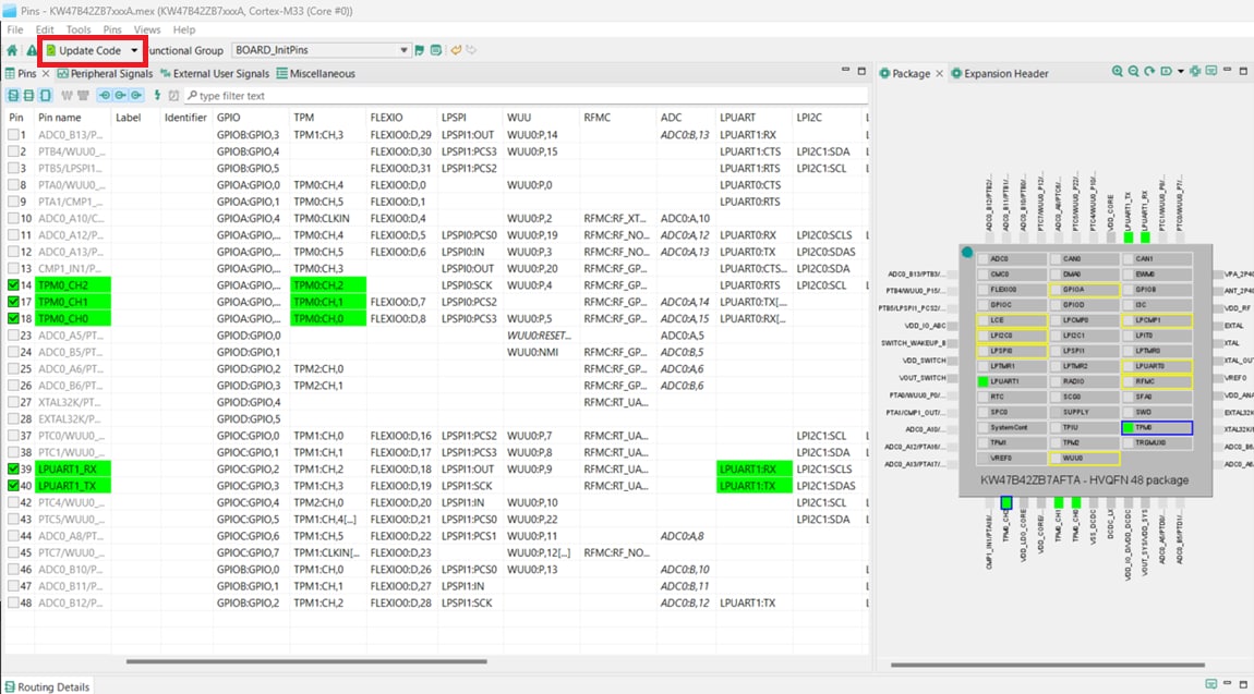 Use the pins tools to modify the LED routed pin - step 3