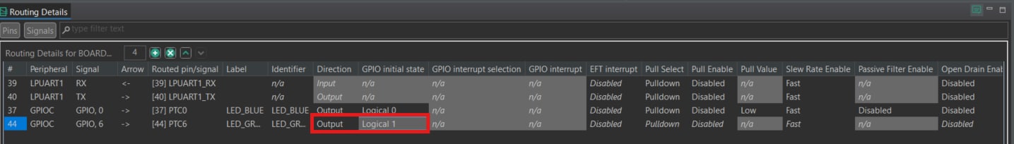Use the pins tools to modify the LED routed pin - step 3