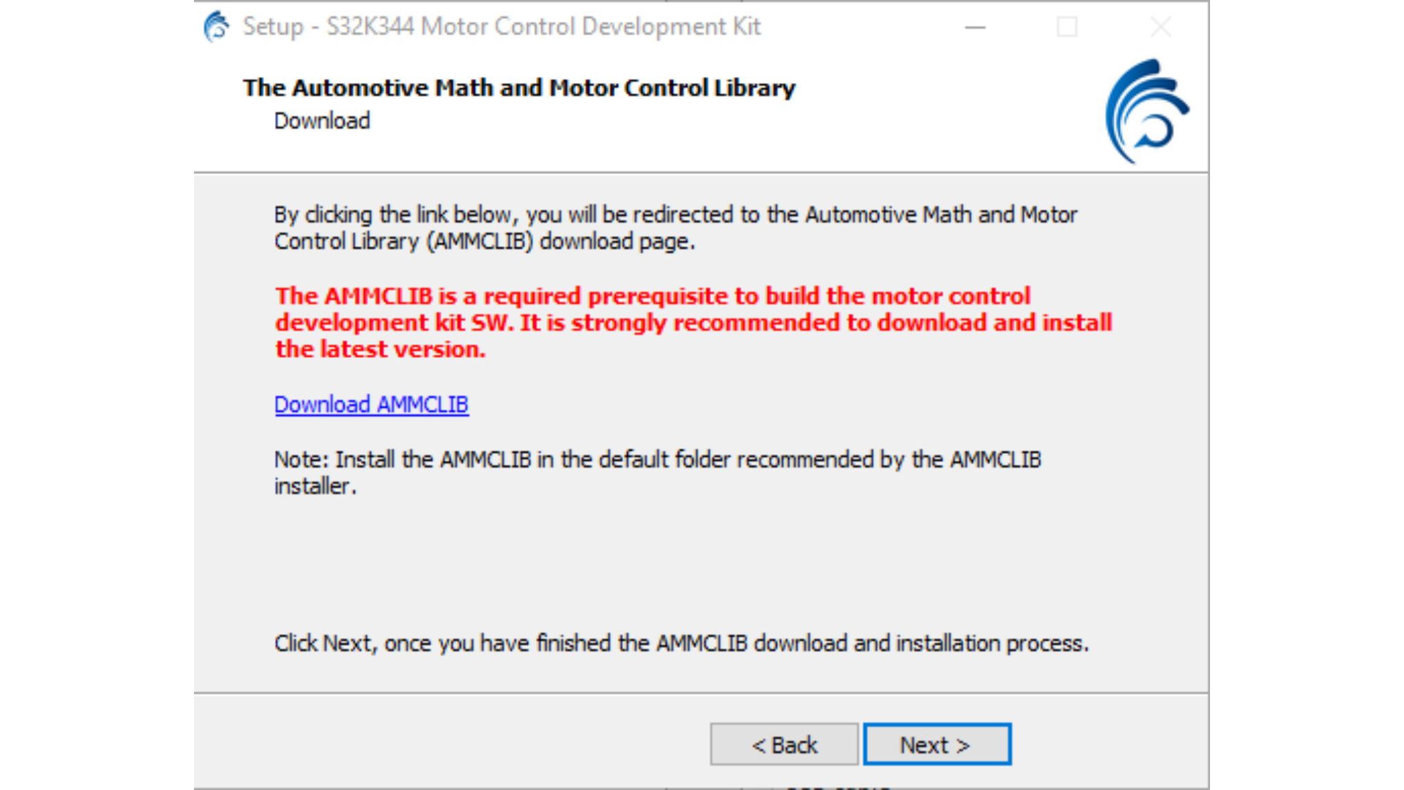 Figure 17. AMMCLib Install