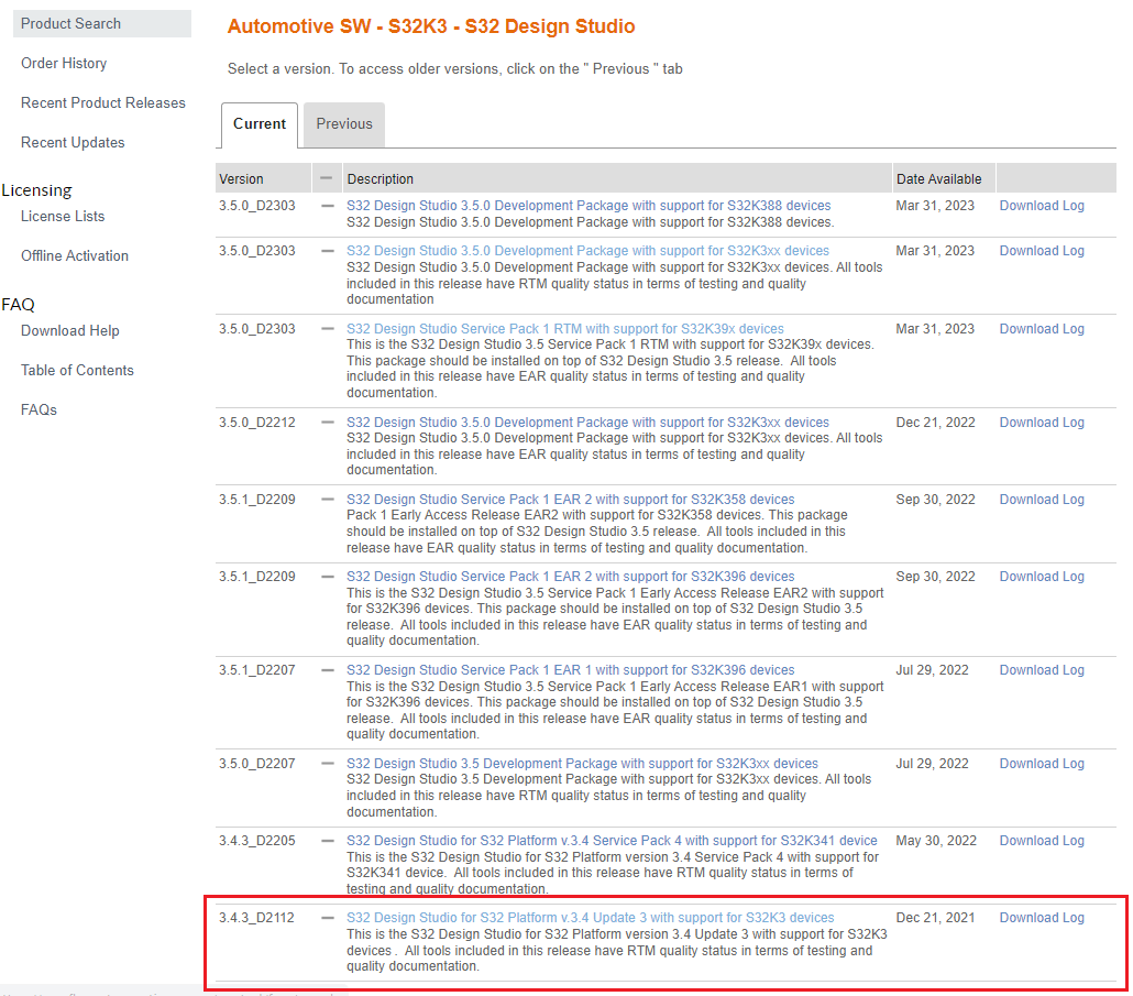 S32K3X4EVB-T172 S32DS Dev Package v3.4 Download