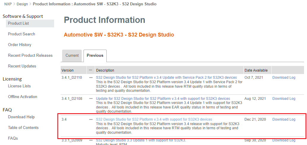 S32K3X4EVB-T172 S32DS v3.4 Download