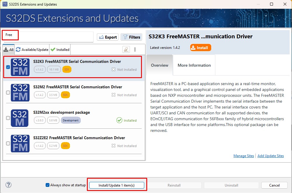 FreeMASTER Driver Install FreeMASTER