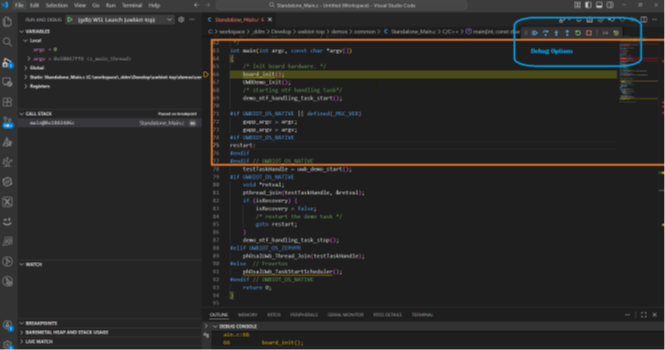 Debug environment setup - step 1