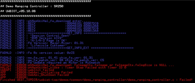 SR250 FW version error