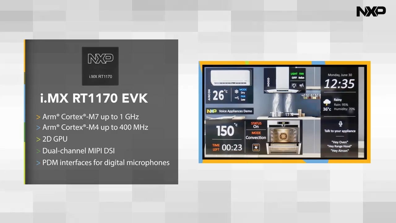 Smart Appliance Demo using i.MX RT1170 EVK